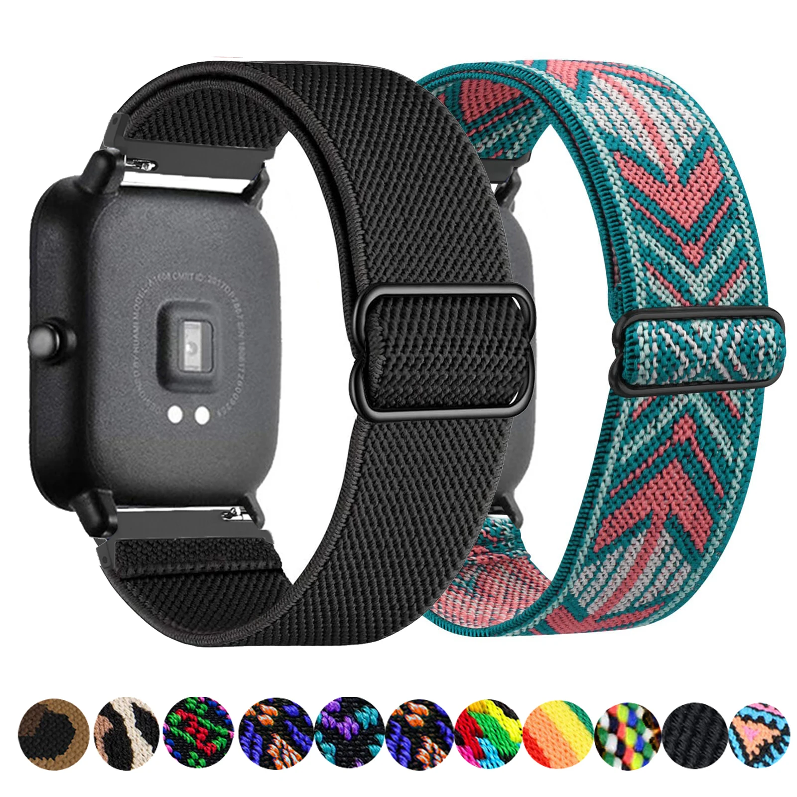 

Ремешок 20 мм/22 мм для Amazfit GTS 4 // 2/2e/3/GTS2 Mini/GTR 4/3/Pro/GTR2/47 мм/эластичный нейлоновый браслет stratos для Amazfit ремешок bip
