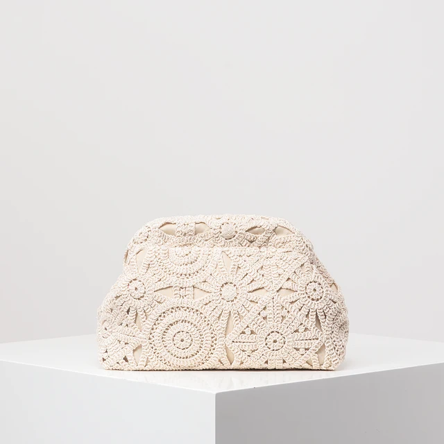 Pattern hollow woven bag, simple clutch bag, 1