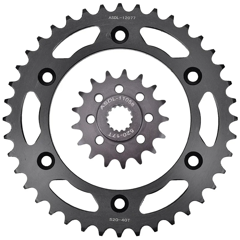 

For KTM 620 SC Supermoto 00-01 625 SMC 05-06 690 SM 2007 520 17T 40T Motorcycle Front Rear Sprocket Chain Wheel