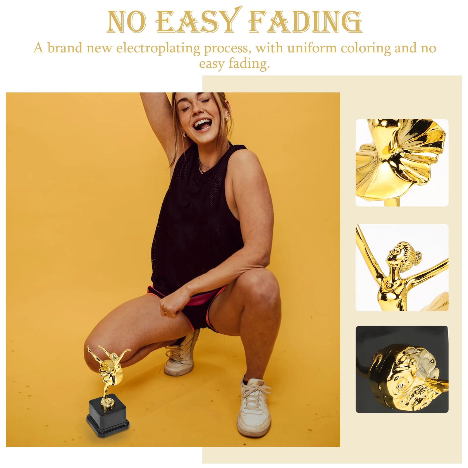 Awards Competition Trophies Dance Sports Toys Ballet Dance Gold Plastic Game Prizes Party Gifts