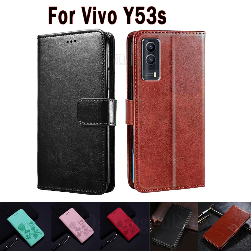 

Flip Cover For Vivo Y53s Case Etui Wallet Leather Stand Funda Book On Vivo Y53s NFC Case Magnetic Card Hoesje Capa Bag