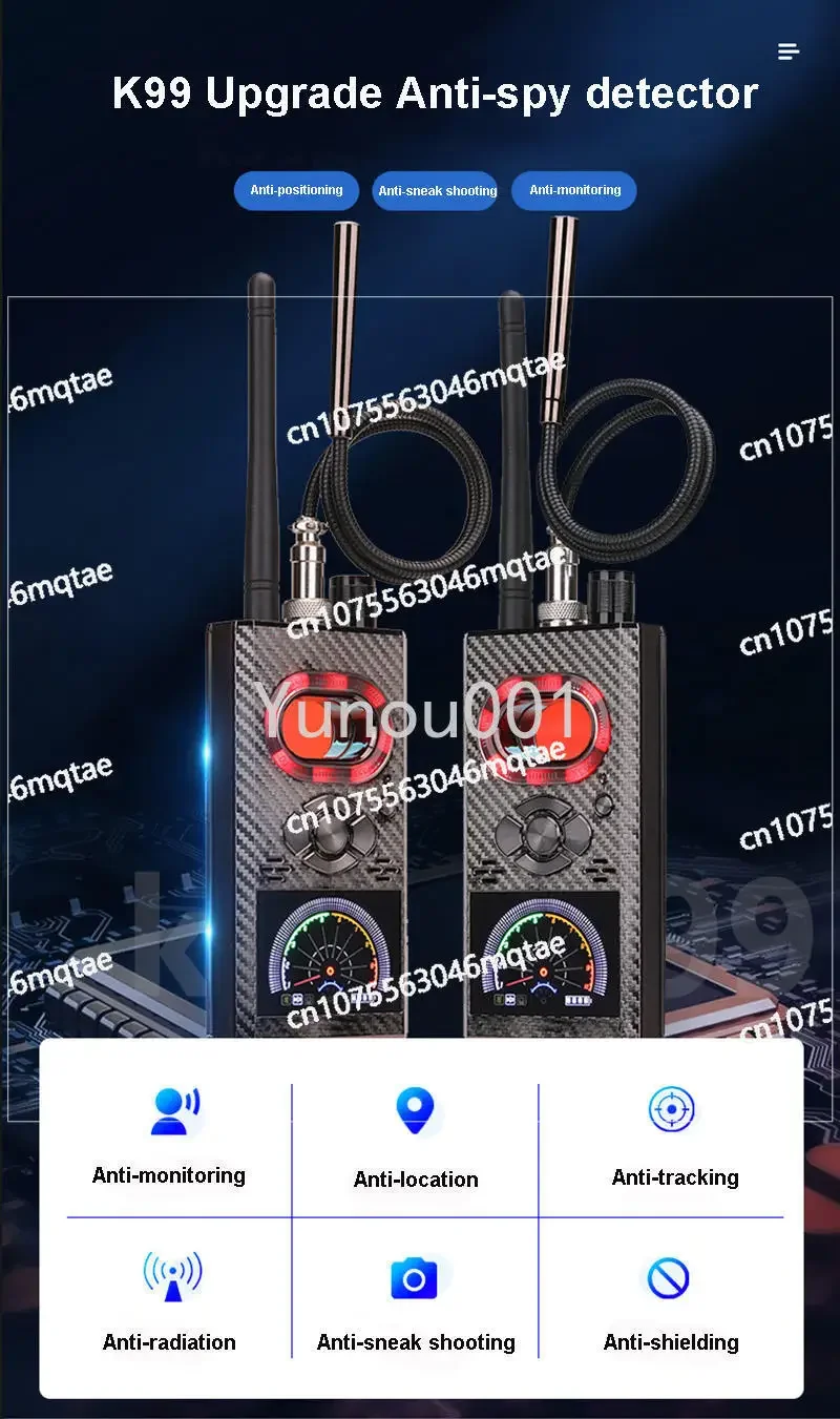 K99 Portable K99 Handheld SPY Detector Bug Detector GPS Tracker Signal Detection GPS Tracker Magnetic Detection spy gadgets