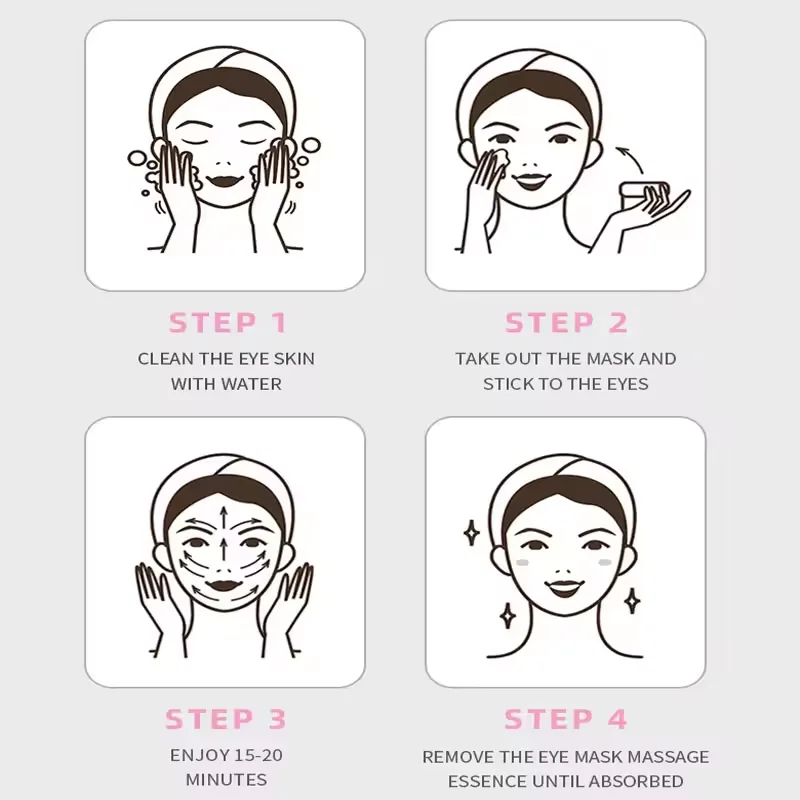 Collagen Eye Mask Anti-Wrinkle Eye Patches Fade Fine Line Remove Dark Circle Bag Anti-Puffiness Moisturizing Brighten Skin Care 6