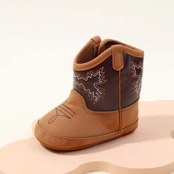 Baby Little Boots: Soft PU & Cotton High-Quality Prewalking Shoes for Boys and Girls - New Spring & Autumn Style (Brown)