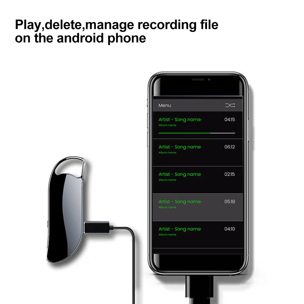 Vandlion Smart Audio Voice Recorder 32GB 64GB 128G HD Noise Reduction Dictaphone Rechargeable Audio Recording for Meeting Study — view 5