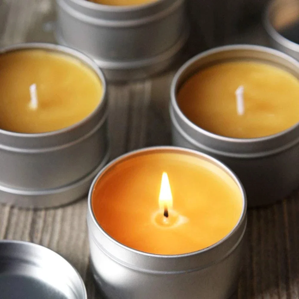 16Pcs 100ML Aluminum Storage Jar Tin Empty Metal Cream Lip Balm Container With Lid Bulk Pot Silver Can storage can