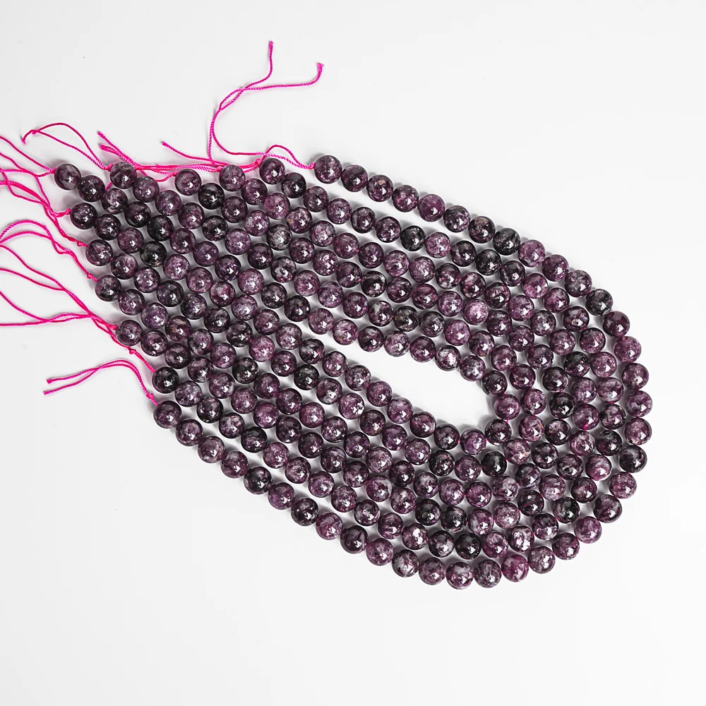 Cuentas Sueltas De Amatista Natural Genuina De 10 Mm, Color Morado