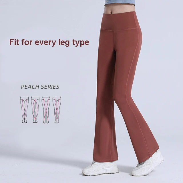 Women Wide Leg Yoga Pants Naked Feeling Stretchy High Waist Flared Pants  Sexy Butt Lift Workout Trousers Female Sportswear - AliExpress