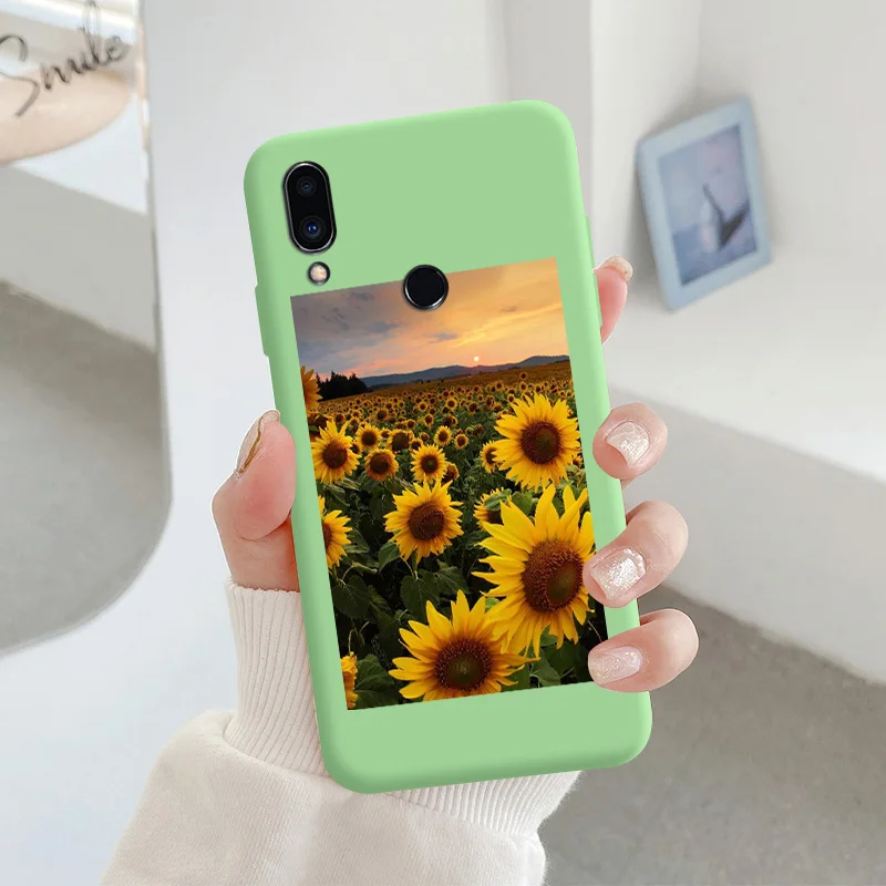 For Meizu note 9 Protective Shell Silicone Soft Shell Phone Case Candy Color Case Fashion Silicone Color Chrysanthemum meizu phone case with stones lock Cases For Meizu