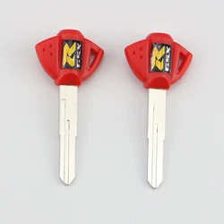 Universal Motorcycle Blank Uncut Key Blade (2 Red)