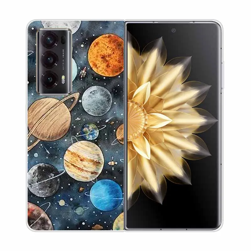 Enhanced Clear Print Hard Case with Wolf and Lion Design