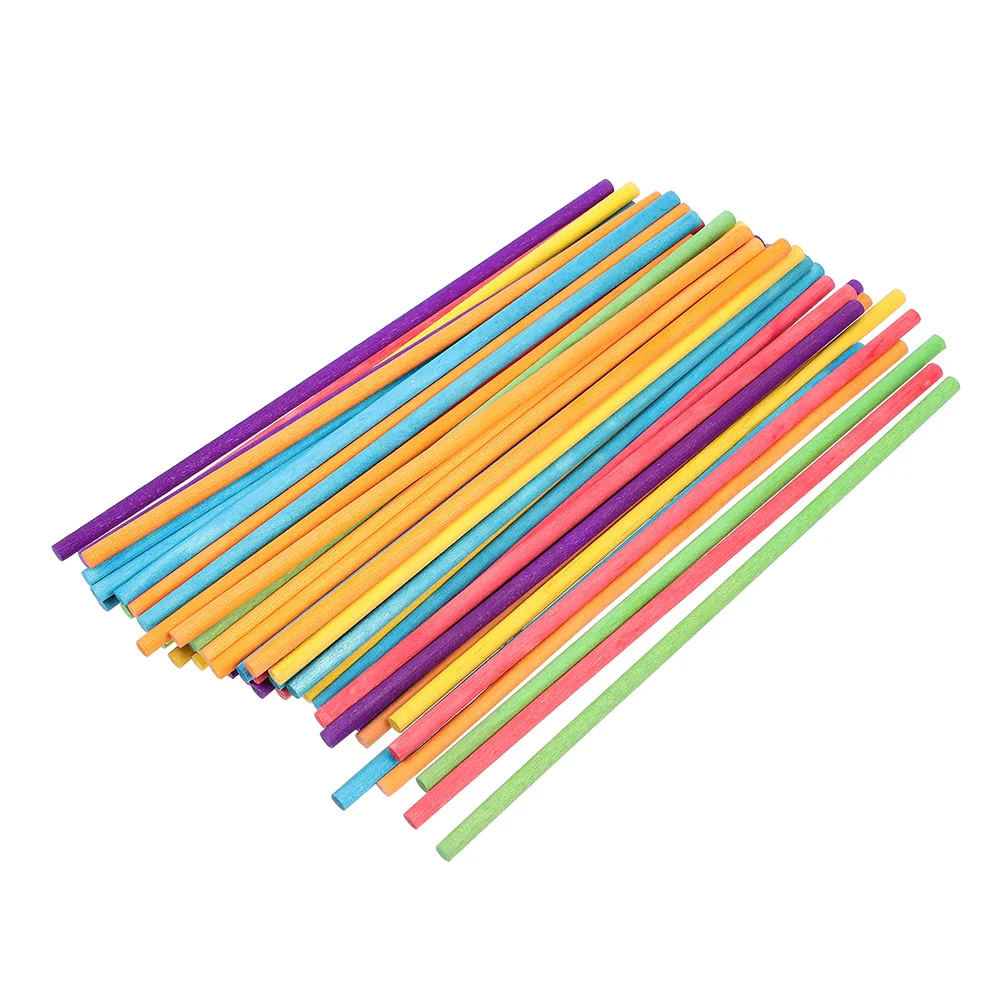 50 Pcs Wooden Rhythm Sticks Musical Percussion Instrument Kids Toys Classroom Accessories Colored sticks Toddler Learning Tools