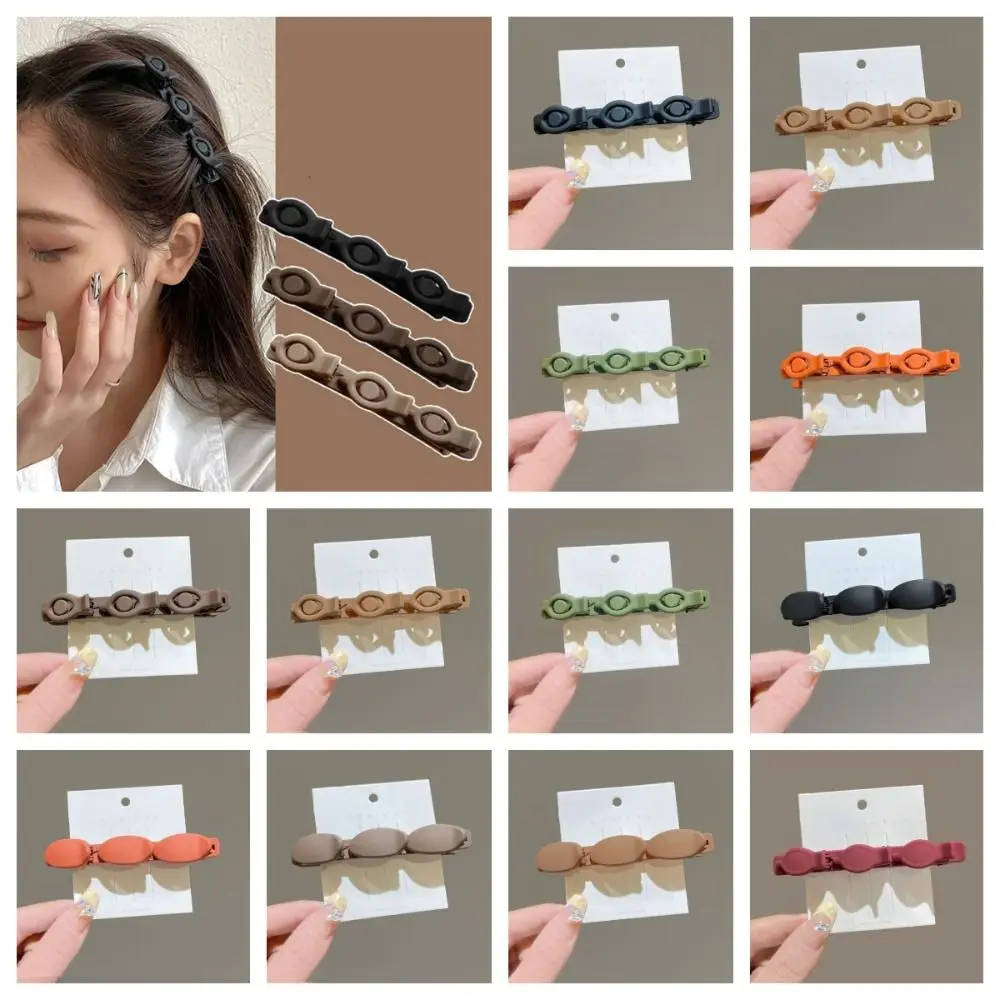 

Side Barrettes Braided Hair Clip Cute Hairpin Korean Style Duckbill Clip Headwear Plastic Bangs Clip Female/Girls
