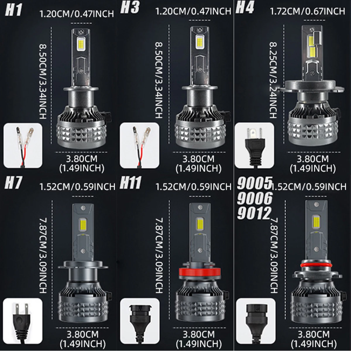 110W H7 Led Dualvision H4 H3 H1 H8 H11 H9 9005 HB3 LED Bulb F5 Plus Car Headlight Canbus 3570 CSP Auto Turbo 6000K White 12V 24V