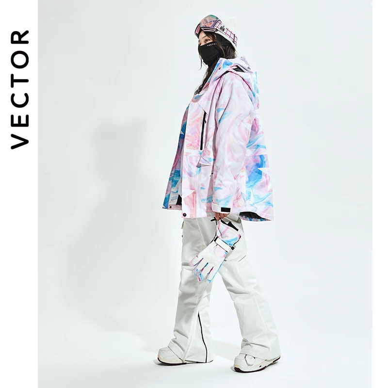 VECTOR Women Men Ski Jacket Ski Pants Winter Warm Windproof Waterproof Outdoor Sports Snowboard Coat Trousers ski jacket women ski pants