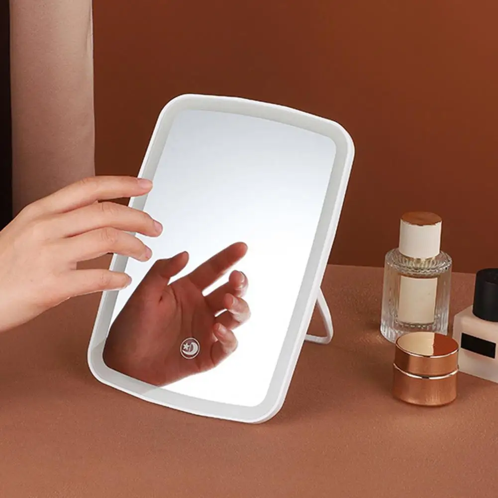 Non-glare Makeup Mirror Vanity Mirror with Three Light Modes Foldable Led Vanity Mirror with 3 Light Modes Usb Rechargeable