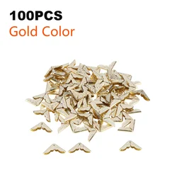 Metal Corner Protectors for Scrapbooks, Photo Albums, and More - Pack of 100-300 (Gold 100pcs)