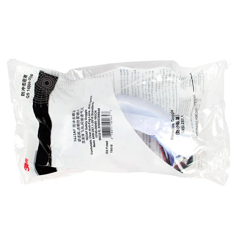 Lunettes anti-éclaboussures 3M 1623AF - Anti-buée UV Polycarbonate