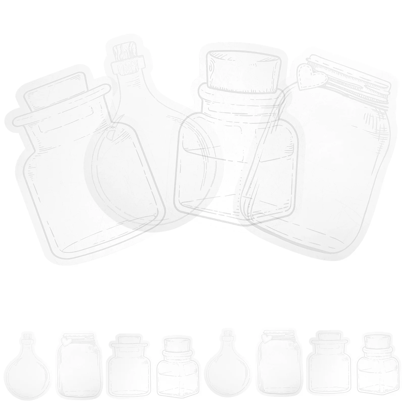 

20 Pcs Dried Flower Bookmark Sticker Journaling Scrapbooking Supplies Stickers Plant