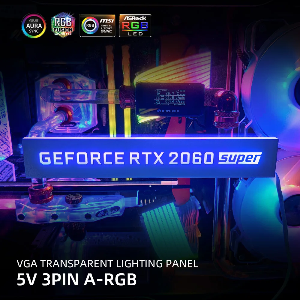GPU Holder Bracket Video Card Decoration A-RGB VGA Cover