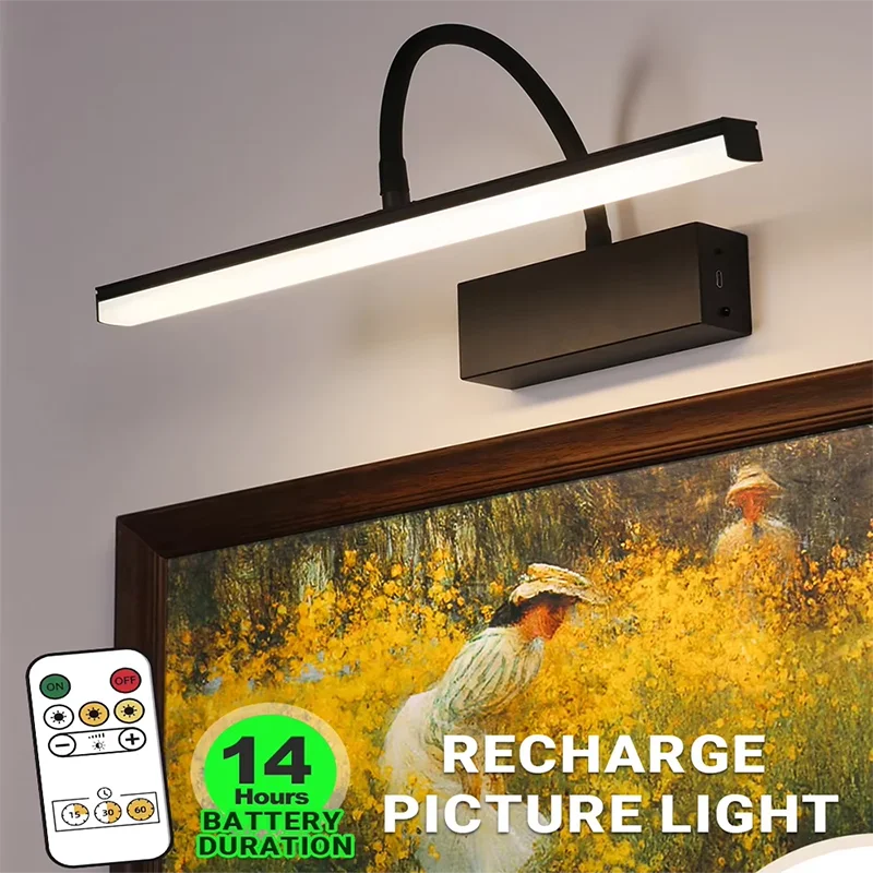 Led Mirror Lights Recharge Wall Lamps Bathroom Wall Light LED Flat Lamp Modern Indoor Wall lamp Bathroom Lighting Make Up