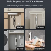 Fudeer chauffe-eau électrique chauffe-eau instantané pour évier chauffe-eau en acier inoxydable sous évier 5500W pour cuisine 5
