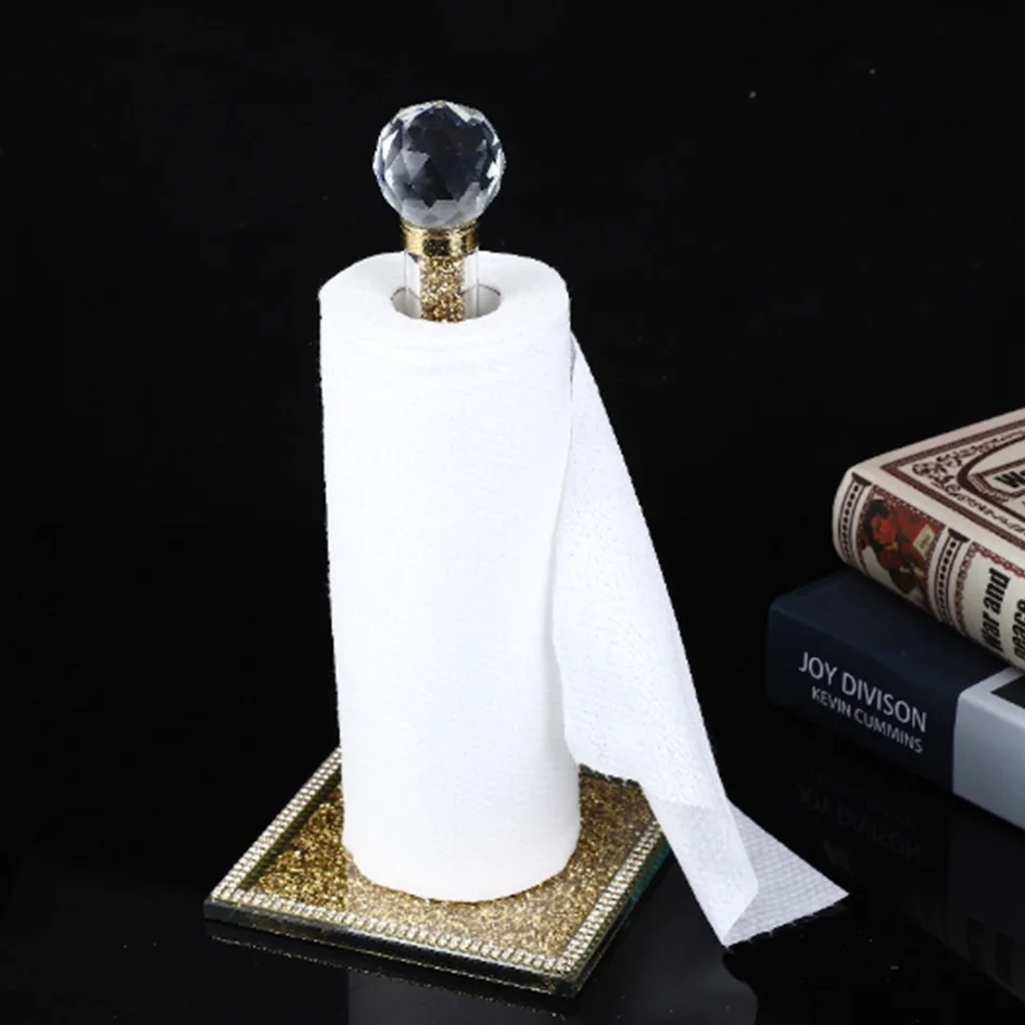 Crystal Gold Chrome Bathroom Toilet Paper Holder Wall Mount Tissue Roll Hanger Copper Accessories Kitchen | Строительство и