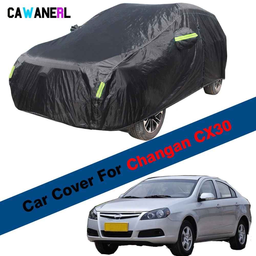 

Windproof Car Cover Auto Outdoor Summer Anti-UV Sun Shade Winter Rain Snow Wind Prevent Cover For Changan CX30 Sedan Hatchback