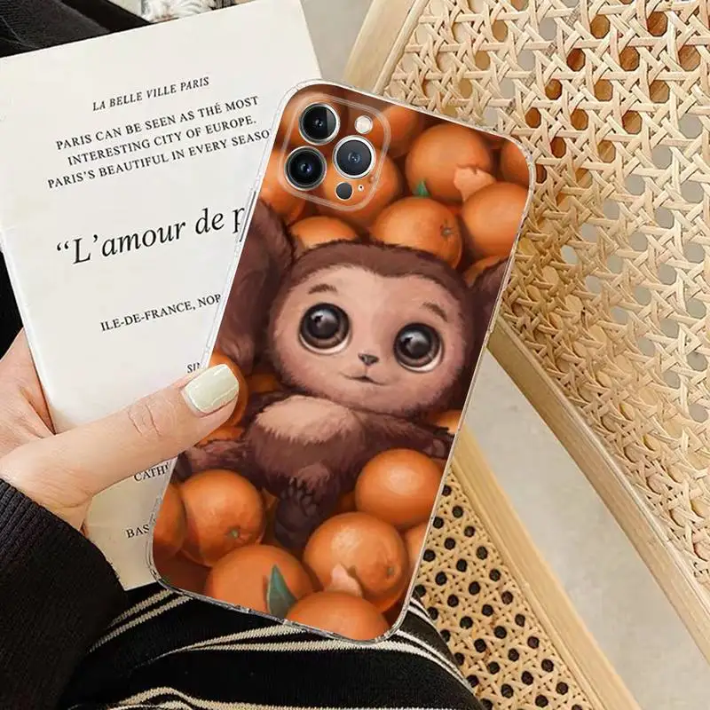 Cheburashka Phone Case Silicone Soft for iphone 14 13 12 11 Pro Mini XS MAX 8 7 6 Plus X XS XR Cover