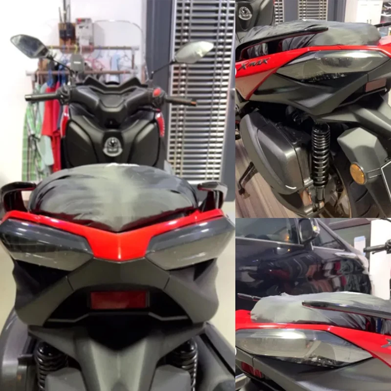 2 Couvre-feux Arrière Pour Yamaha XMAX300 2023-2024 - En ABS Noir, Protection Contre Rayures - Installation Adhésive Sans Perçage