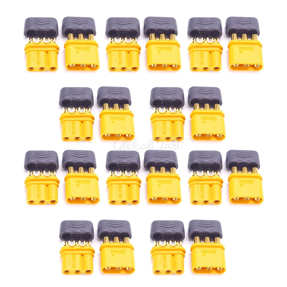 10 Pairs Amass MR30 Connector Plugs - Gold Plated, 30A Continuous Current, Upgraded XT30 Style For RC Models - View #3