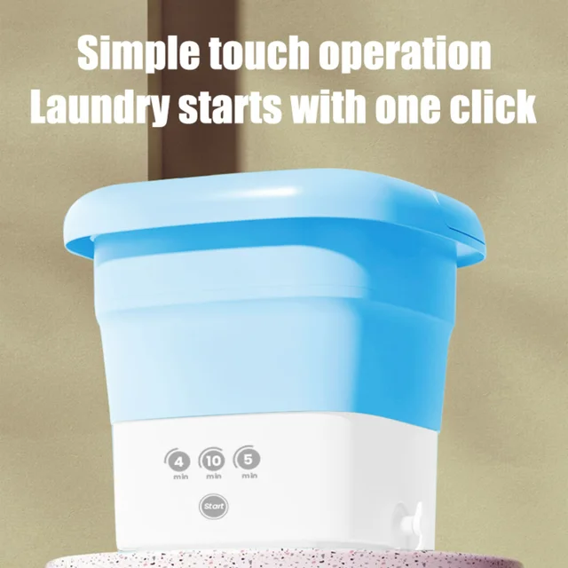 Folding Washing Machine  Clothes With Dryer Bucket Washing  Socks Underwear Mini Washing Machine With Drying Centrifuge 6