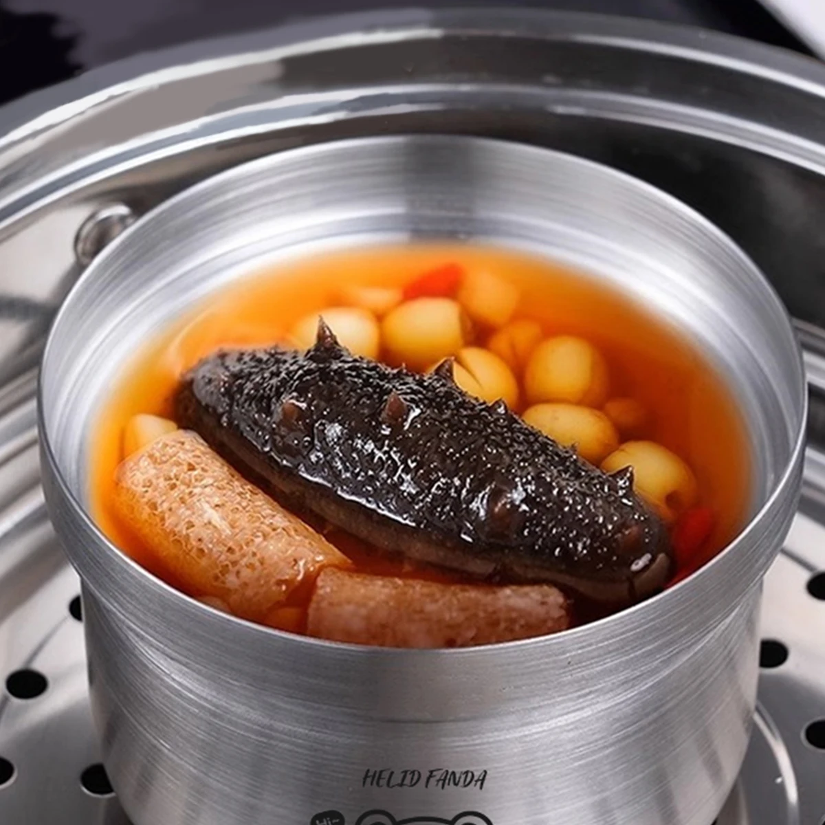 304 Stainless Steel Steam Bowl with Lid 300ml Stew Pot Stackable Food Container Versatile Egg Poacher Kitchen Utensils