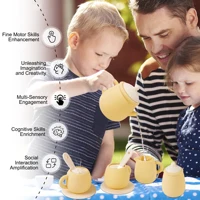Children's Home Tea Set Afternoon Tea Kitchenware Set Simulated Kitchen Toys Children's Montessori Sensory Enlightenment Toys 2