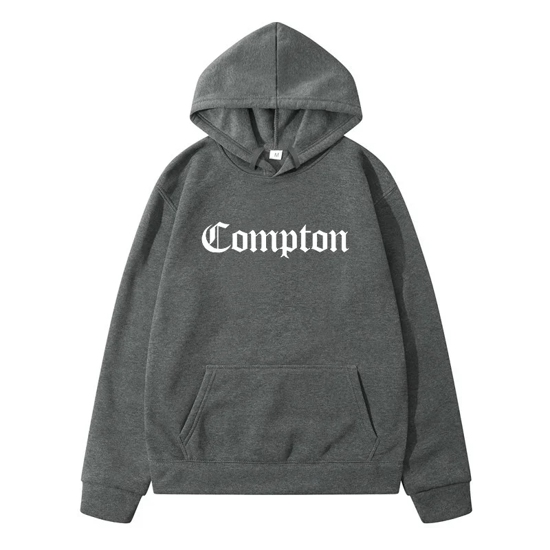 New Men's Pullover Hoodies Compton Goth Print Casual Sweatshirts Sportswear Women Hip Hop Streetwear Trainning Exercise Sweaters