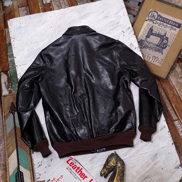 vintage レザー 本革 A-2 G-1 フライトジャケット 短丈