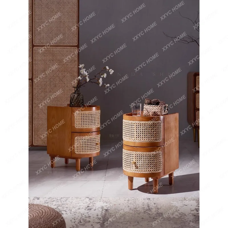 

Japanese-Style Simple Nordic Style Side Table Small Drawer Storage Cabinet