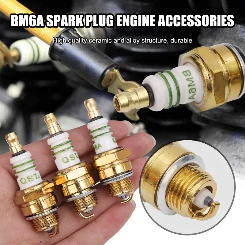 3-1pcs BM6A Spark Plug Glow Plug Small Engine Spark Plug for Chainsaw Lawn Mower Strimmer M7/L7T/CJ8/1560