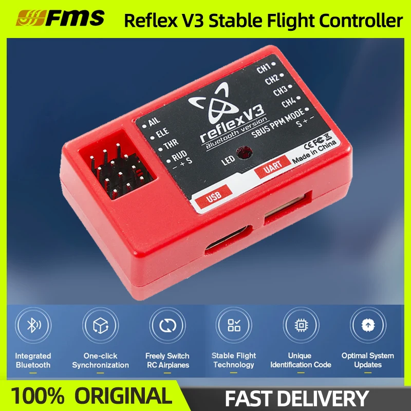 FMS Reflex V3 Gyroskopisk Flykontroller for RC-fly