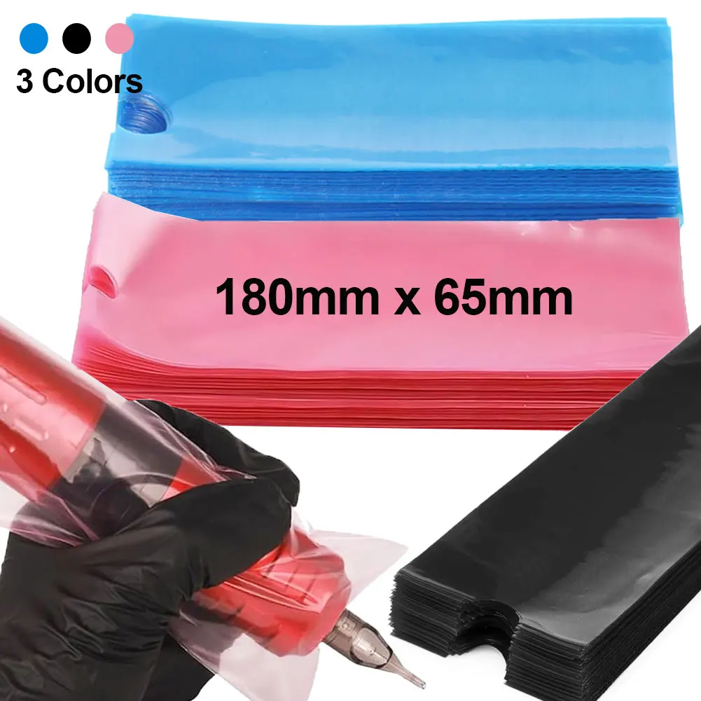 200/100/50PCS Tattoo Pen Machine Bags Cover Sleeves Big Size Tattoo Pen Bags Waterproof Protection Bags Tattoo Accessories