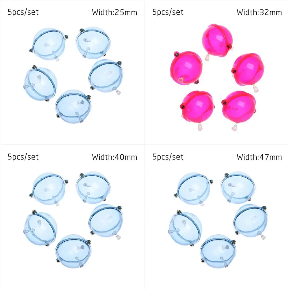 5 flotteurs boules pêche mer ABS plastique haute qualité 25-47mm bulles flottabilité
