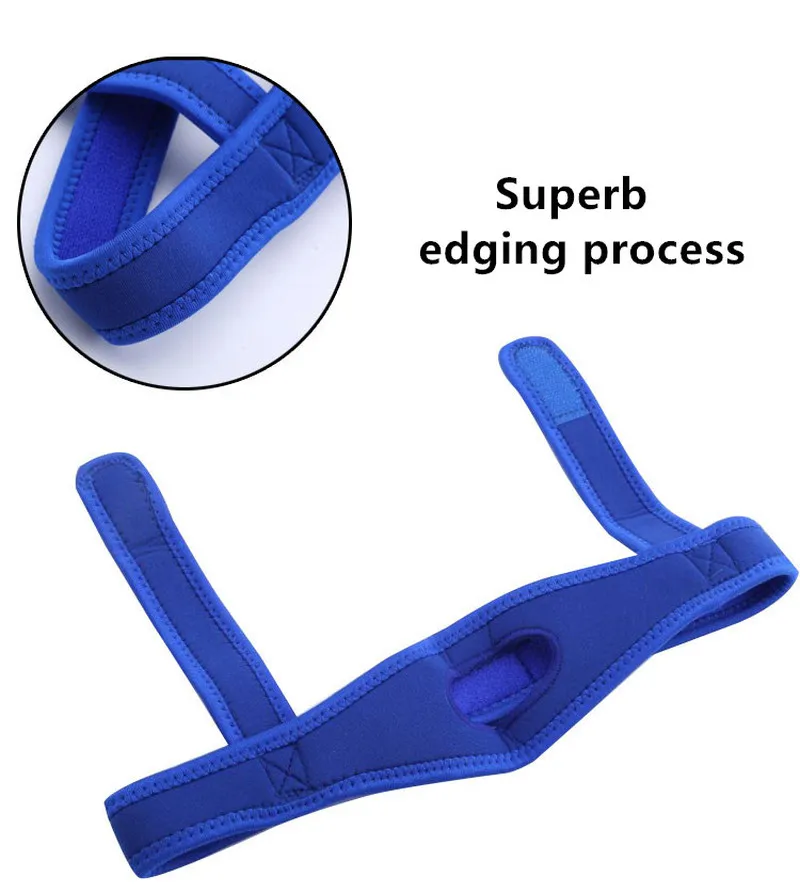 Adjustable Anti Snoring Belt Snore Chin Strap Mouth Guard Health Bandage Sleep Aid Care Tool Black Blue