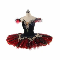 Adult Women Black Red Professional Tutu La Esmeralda Ballet Tutu Platter Pancake Tutu Dress Girls Kids Ballerina Party Costume - Image 2