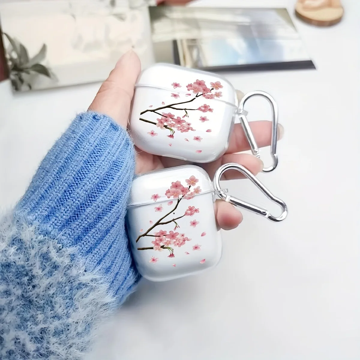 Clear Soft Protective AirPods Case with Keychain