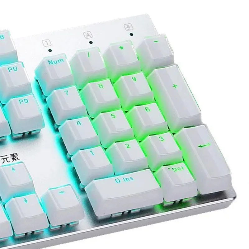 Keycaps Translúcidos para Teclado Mecânico Oem Branco Preto Retroiluminado Borda de Cristal Faça Você Mesmo Layout de 104 Teclas