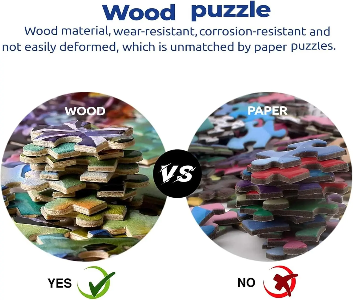 Wooden Puzzle Vibrant Dog Faces Jigsaw Puzzles Challenging Family Activity Games Party Birthday Gift 1000/500/300 Pieces