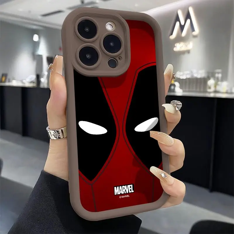 thumbnail image 1 of Funda de teléfono con cara de Deadpool de Marvel, cubierta de pantalla completa para iPhone 16, 15, 14, 13 PRO MAX, 11, 12, 13 PRO, X, XS, XR, 7, 8 Plus, Mini regalo, Y2k, oferta, 1 of 5