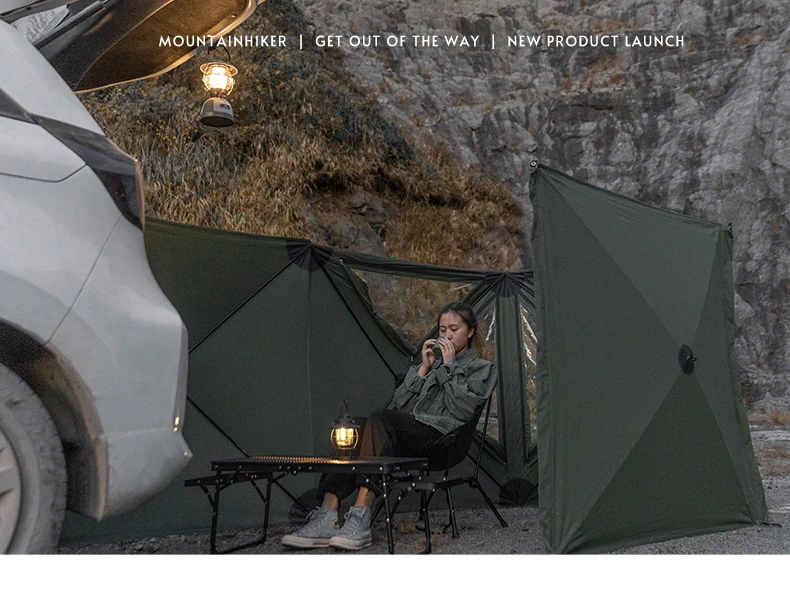 MOUNTAINHIKER Verbesserte Faltbare Outdoor-Camping-Windschutzscheibe für Gaskocher, Windschutz für Picknick und Camping – Detail 14