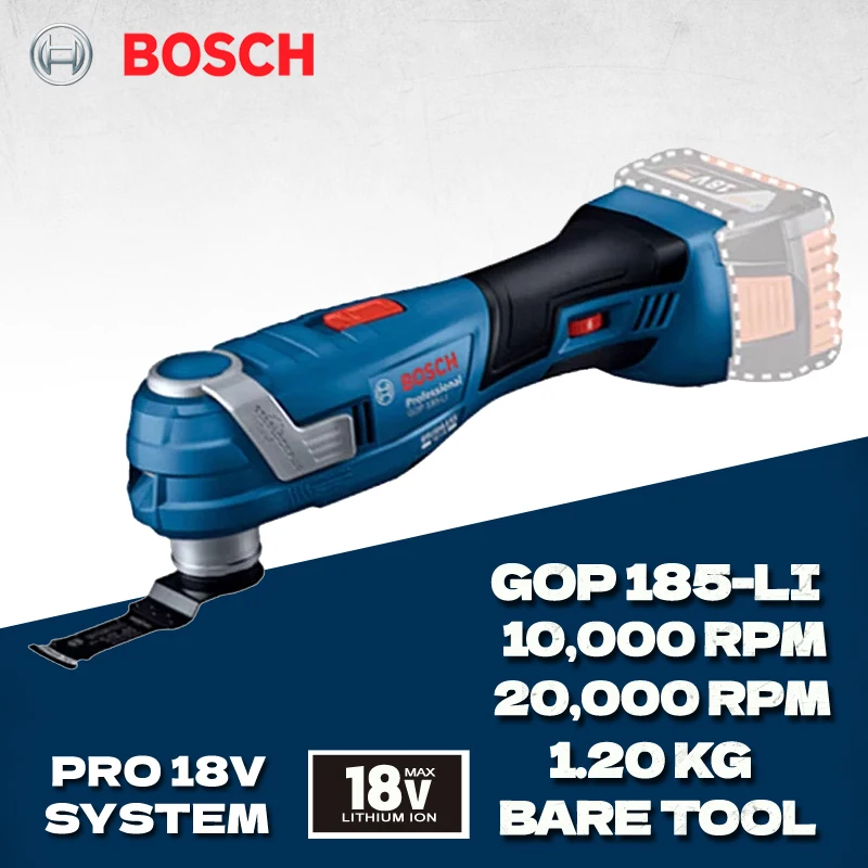 Фото BOSCH GOP 185-Li Аккумуляторный Осциллирующий многофункциональный инструмент, бесщеточный Универсальный режущий станок, 18 в №1