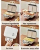 Electric sandwich breakfast machine household timer toaster double plate multi-function toaster waffle pancake machine 220V 6